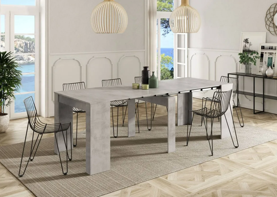 Consolle allungabile moderna 4-10 posti cemento - Abicitren