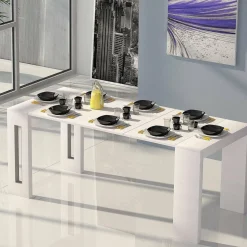 Consolle allungabile moderna 4-8 posti bianco - Akam