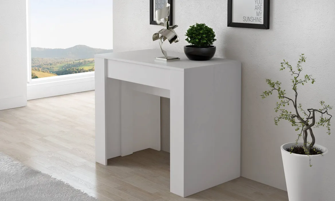 Consolle allungabile 4-10 posti bianco - Vaelis