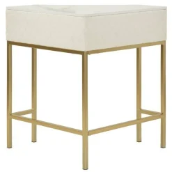 Consolle angolare 84x60x77h cm bianco e oro - Viscardo