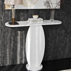 Consolle Bianco Colore Ripiano Bianco 144x90x76.6h cm, - Nairis