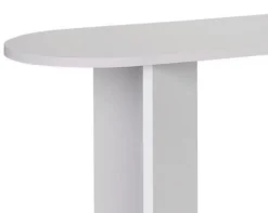 Consolle Bianco un Ripiano Peso Supportato 25 kg 150x35x75h cm, Colore Ripiano Bianco - Cercino