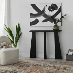 Consolle design 100x28x83h cm antracite - TomoeGozen