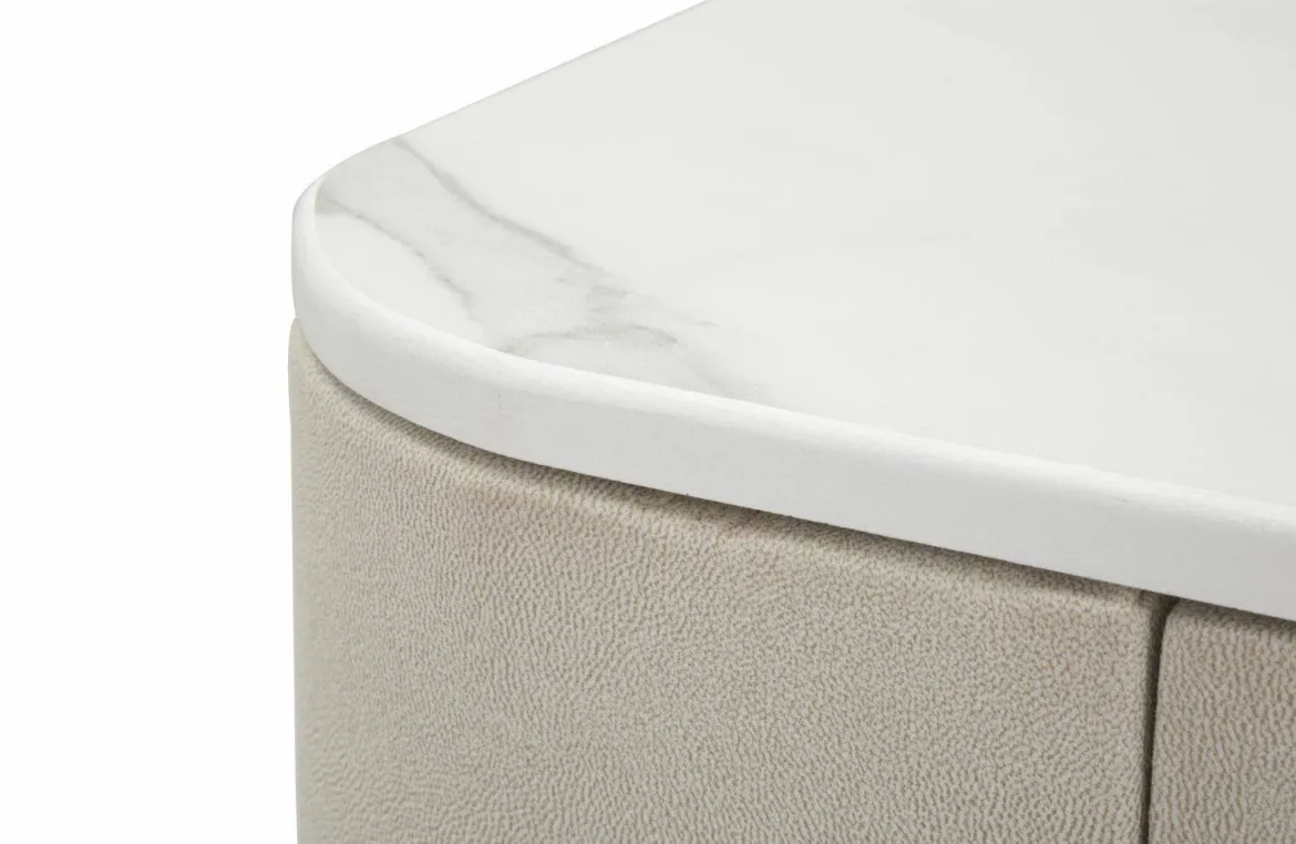 Consolle elegante 70x40x80h cm crema e oro - Ronda
