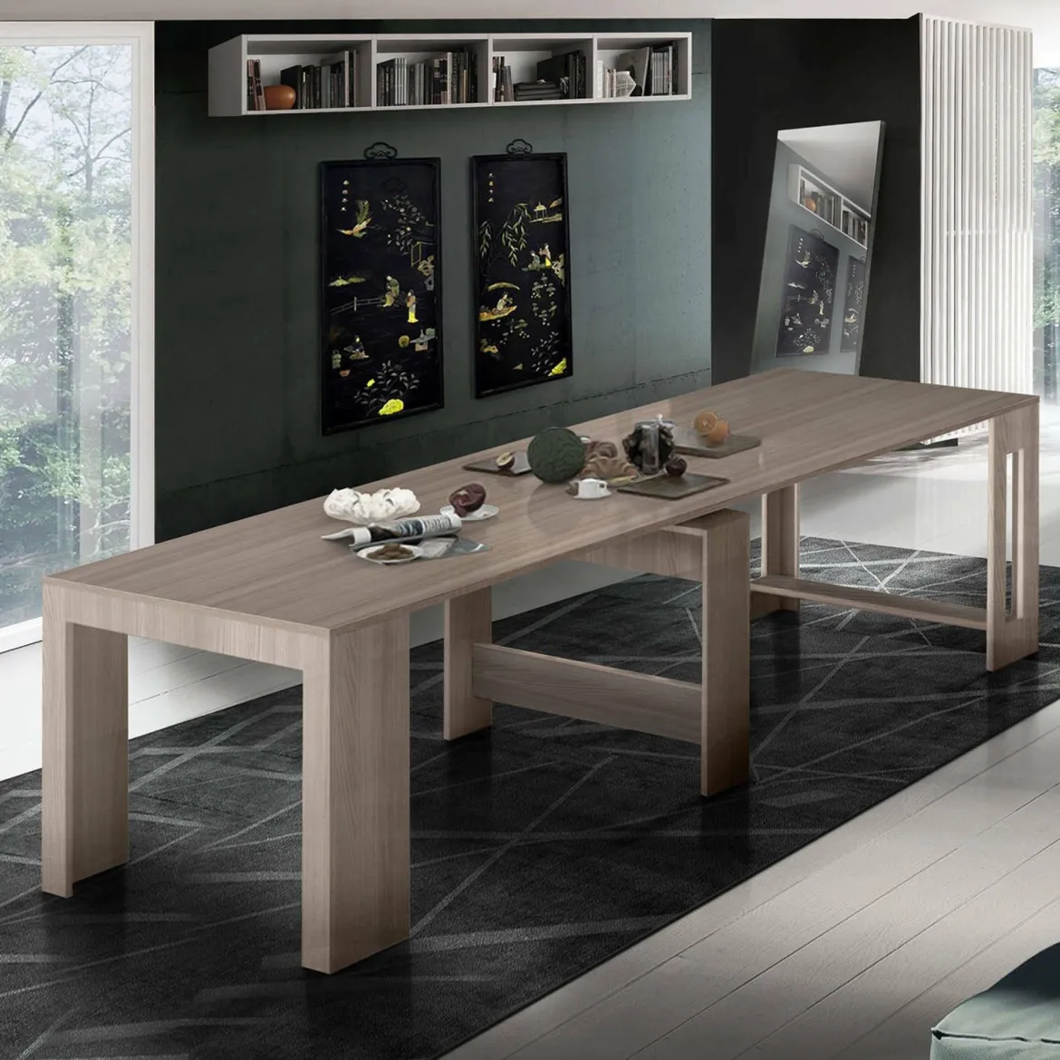 Consolle estensibile 4-12 posti rovere - Anello