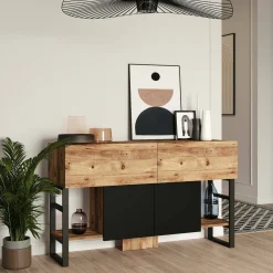 Consolle industrial 138x43x83h cm quercia - Izo