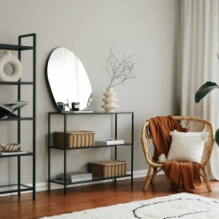 Consolle in metallo 100x30x85h cm nero - Domenica
