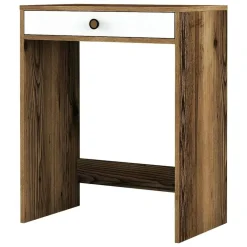 Consolle make up 70x84x40h cm noce e bianco - Bedonia