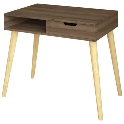 Consolle Marrone Noce Marrone Rovere un Vano Colore Ripiano Marrone 90x60x80h cm, Colore Struttura Marrone - Santerno
