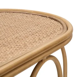 Consolle Marrone un Ripiano Struttura Effetto Bamboo 110x32x77h cm, Materiale Struttura in Legno - Tiznit
