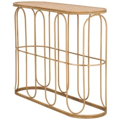 Consolle Marrone un Ripiano Struttura Effetto Bamboo 110x32x77h cm, Materiale Struttura in Legno - Tiznit