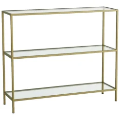 Consolle minimal in metallo 100x30x85h cm oro - Domenica