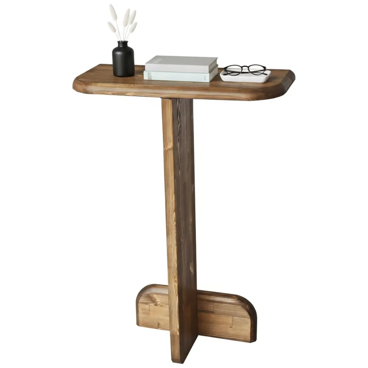 Consolle minimal 80x25x85h cm noce - Pancarana