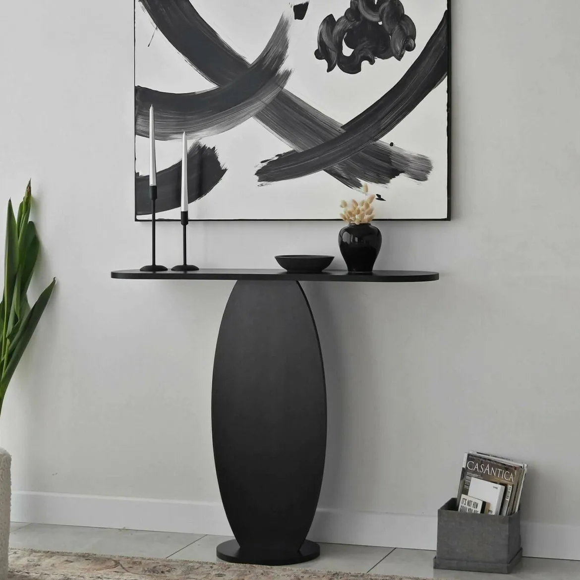 Consolle moderna 100x30x81h cm antracite - Assuntina