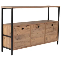 Consolle Nesta, 120x30 h75 cm, Pino e Nero