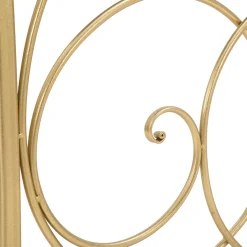 Consolle oro Trasparente un Ripiano Piano con Decorazione con Farfalle 100x35x80h cm, Materiale Struttura in Vetro - Meknes