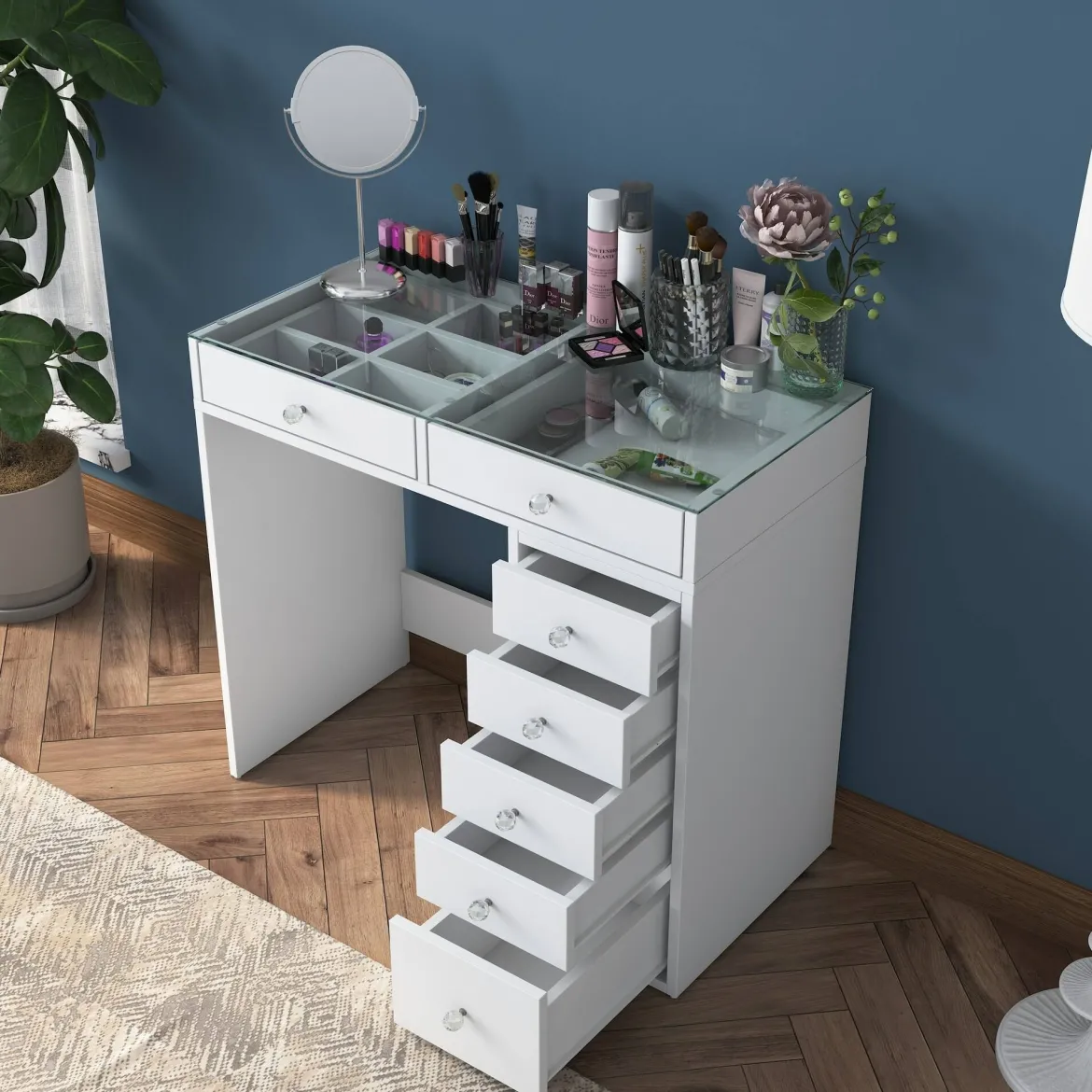 Consolle salvaspazio 90x44x79h cm bianco - Sulmona