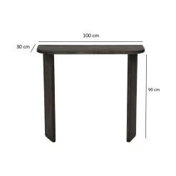 Consolle soggiorno 100x30x90h cm antracite - Benigna