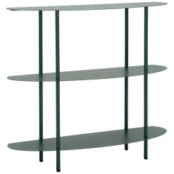 Consolle Verde Ottanio 3 Ripiani Colore Ripiano Verde 6x31x93h cm, Sfumatura Colore Struttura Ottanio - Gamitimi