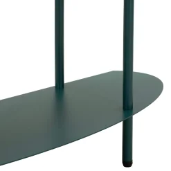 Consolle Verde Ottanio 4 Ripiani Colore Ripiano Verde 10x42x132h cm, Sfumatura Colore Struttura Ottanio - Gamisi