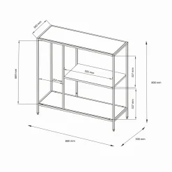 Consolle 80x30x80h cm ardesia - Noto