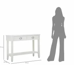 Consolle 110x40x82h cm bianco - Bakar