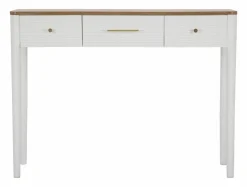 Consolle 107x37x80h cm bianco e marrone - Crypto