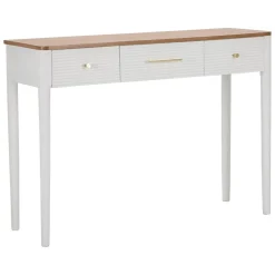 Consolle 107x37x80h cm bianco e marrone - Crypto