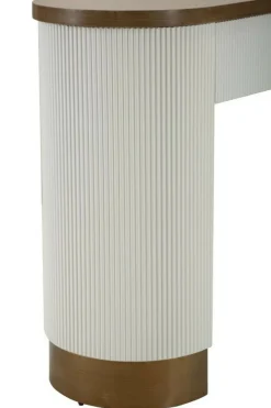 Consolle 121x40x78h cm bianco e marrone - Cadre