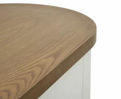 Consolle 121x40x78h cm bianco e marrone - Cadre