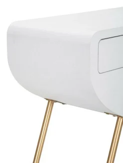 Consolle 110x40x80h cm bianco e oro - Tomato