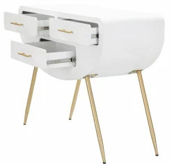 Consolle 110x40x80h cm bianco e oro - Tomato
