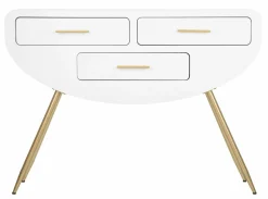 Consolle 110x40x80h cm bianco e oro - Tomato
