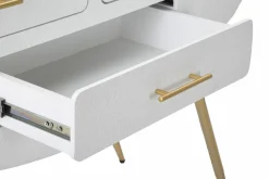 Consolle 110x40x80h cm bianco e oro - Tomato