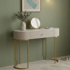 Consolle 100x40x75h cm crema e bianco - Abstraktes