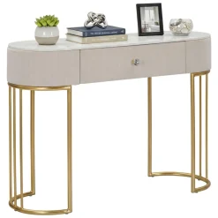 Consolle 100x40x75h cm crema e bianco - Abstraktes