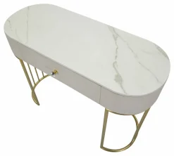 Consolle 100x40x75h cm crema e bianco - Abstraktes
