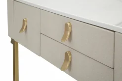 Consolle 100x40x80h cm crema e oro - Ronda