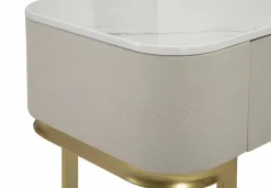 Consolle 100x40x80h cm crema e oro - Ronda