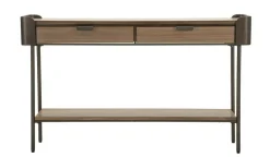 Consolle 120x31x72h cm grigio e marrone - Franz