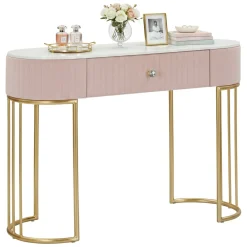 Consolle 100x40x75h cm rosa e bianco - Abstraktes