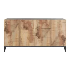 Credenza acero e ardesia 160x40x82h cm 4 ante - Ashley