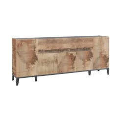 Credenza acero e ardesia 200x40x82h cm 6 ante - Amour