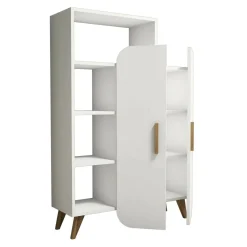 Credenza alta bianca 90x32x132h cm 2 ante - Tormalina