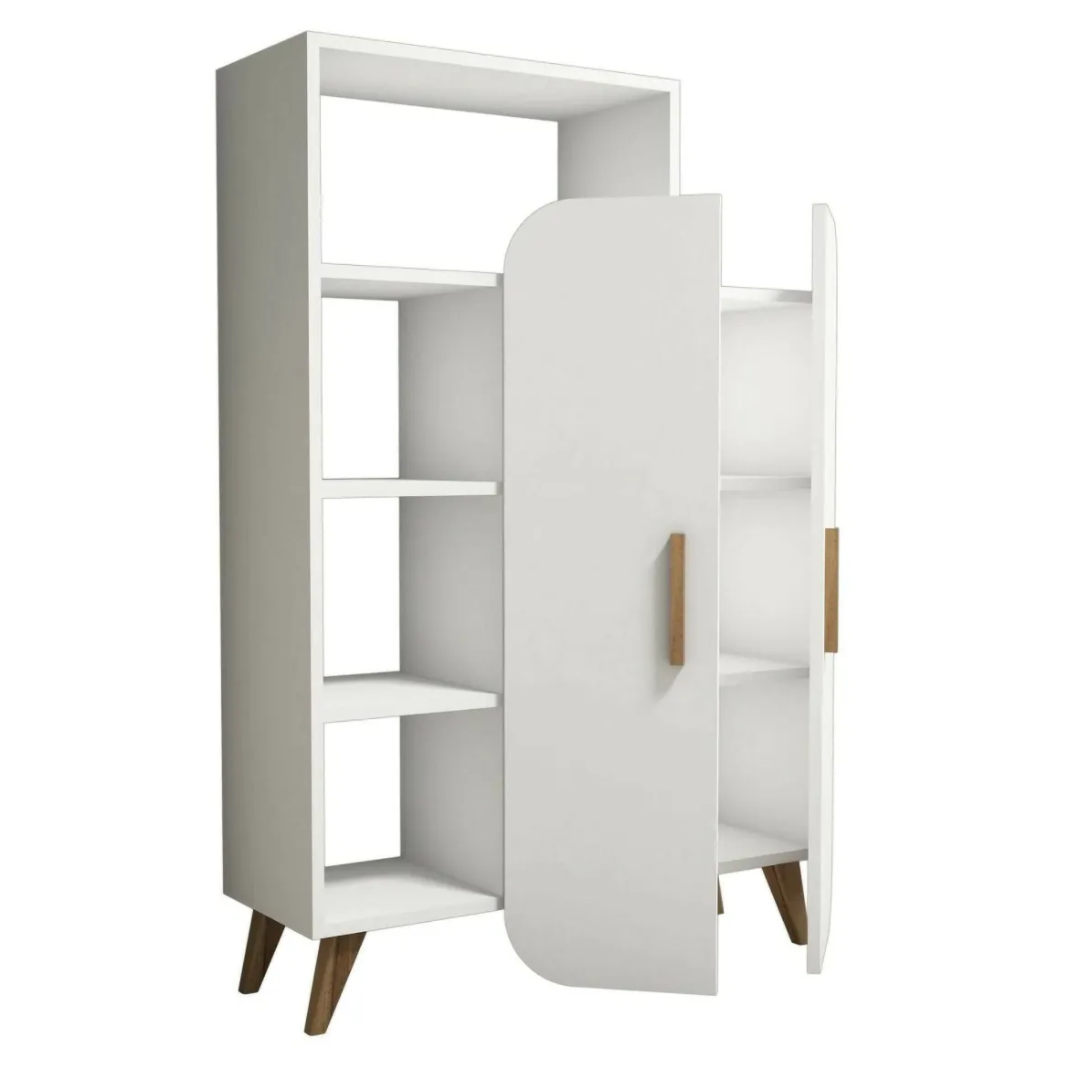 Credenza alta bianca 90x32x132h cm 2 ante - Tormalina