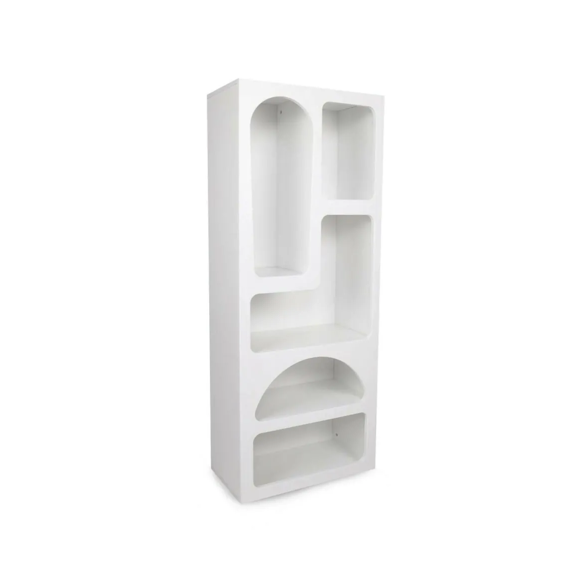 Credenza alta bianca 60x32x150h cm 5 vani - Arsenio