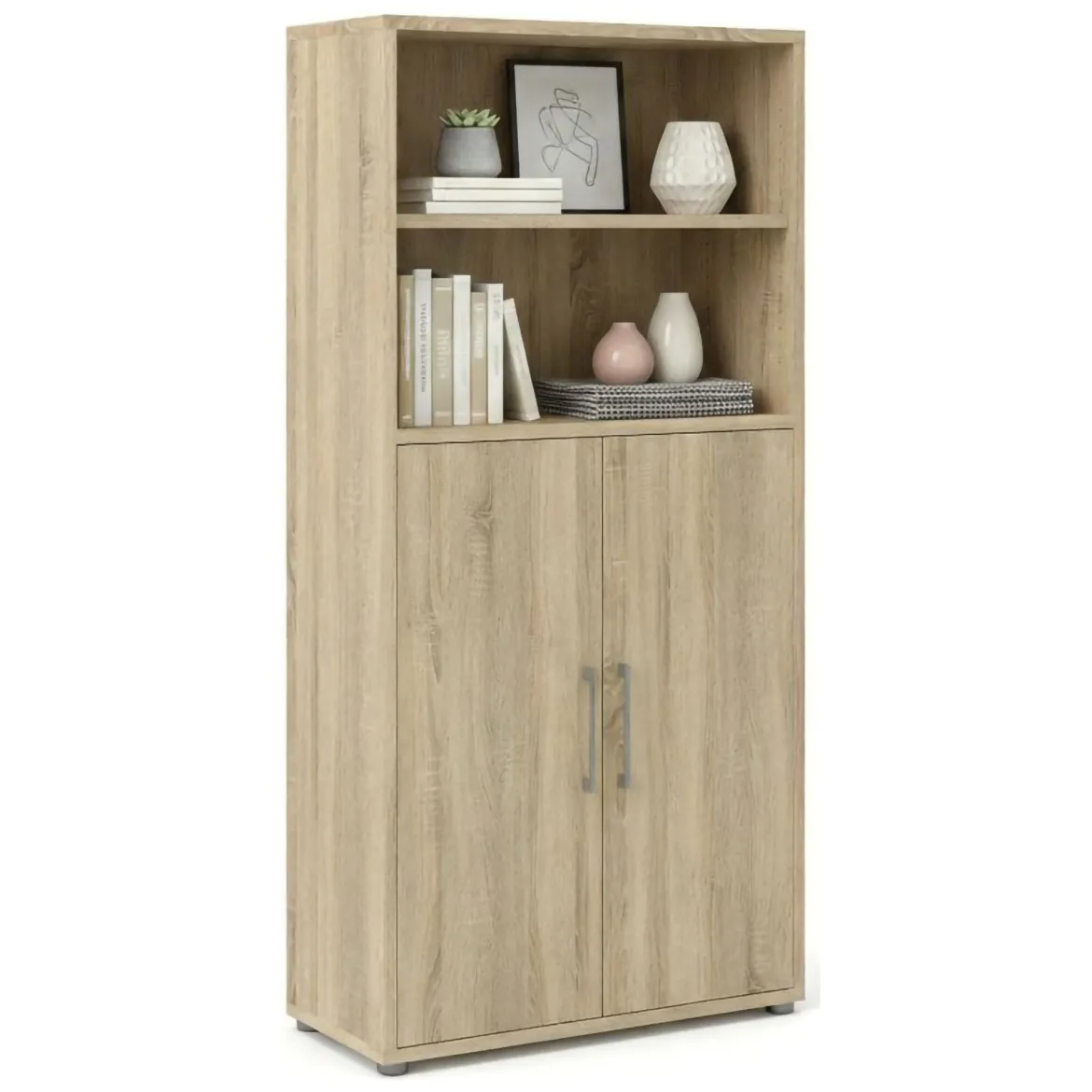 Credenza alta quercia 89x40x186h cm 2 ante - Saotome