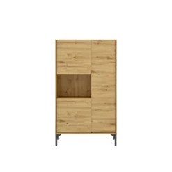 Credenza alta rovere nodi 81x43x135h cm 3 ante - Crono