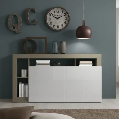 Credenza Americano, 146x42 h93 cm, Bianco