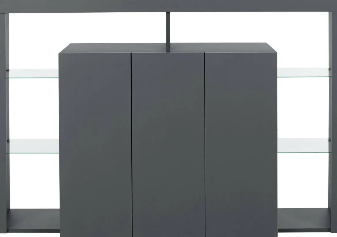 Credenza antracite 150x40x100h cm 3 ante - Bagnasco